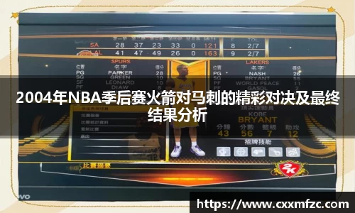 2004年NBA季后赛火箭对马刺的精彩对决及最终结果分析